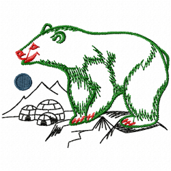Bears Embroidery Design 12